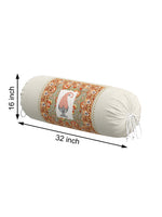 Rajasthani Handmade Hand Block Print Cotton Bolster Cover , Color 38 (2 Pcs)