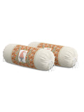Rajasthani Handmade Hand Block Print Cotton Bolster Cover , Color 38 (2 Pcs)