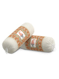 Rajasthani Handmade Hand Block Print Cotton Bolster Cover , Color 38 (2 Pcs)