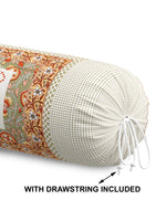 Rajasthani Handmade Hand Block Print Cotton Bolster Cover , Color 38 (2 Pcs)