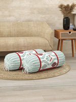 Rajasthani Handmade Hand Block Print Cotton Bolster Cover , Color 41 (2 Pcs)