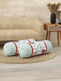 Rajasthani Handmade Hand Block Print Cotton Bolster Cover , Color 41 (2 Pcs)