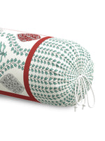 Rajasthani Handmade Hand Block Print Cotton Bolster Cover , Color 41 (2 Pcs)