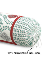 Rajasthani Handmade Hand Block Print Cotton Bolster Cover , Color 41 (2 Pcs)