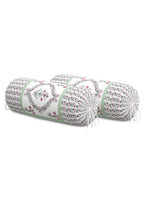 Rajasthani Handmade Hand Block Print Cotton Bolster Cover , Color 42 (2 Pcs)