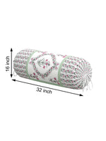 Rajasthani Handmade Hand Block Print Cotton Bolster Cover , Color 42 (2 Pcs)