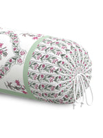 Rajasthani Handmade Hand Block Print Cotton Bolster Cover , Color 42 (2 Pcs)