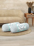 Rajasthani Handmade Hand Block Print Cotton Bolster Cover , Color 43 (2 Pcs)