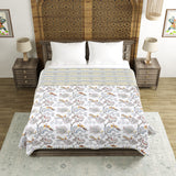 BLOCKS OF INDIA Polycotton Double Dohar /Blanket for Summer (BROWN CHIDIYA DULL COTTON)