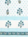 BLOCKS OF INDIA Hand Block Printed Cotton Daylight Curtain with Eyelets(Set of 2 Curtains) (Flower 214 cm / Door)