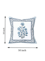 Rajasthani Handmade Hand Block Print Cotton Cushion Cover , Grey Rose (5 Pcs)