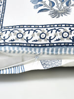 Rajasthani Handmade Hand Block Print Cotton Cushion Cover , Grey Rose (5 Pcs)