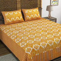 King Size Pure Cotton Hand Block Print Bedsheet Design 14