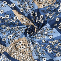 King Size Pure Cotton Hand Block Print Bedsheet Design 16