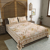 King Size Pure Cotton Hand Block Print Bedsheet Design 20