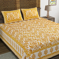 King Size Pure Cotton Hand Block Print Bedsheet Design 22