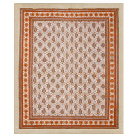 King Size Pure Cotton Hand Block Print Bedsheet Design 24
