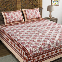 King Size Pure Cotton Hand Block Print Bedsheet Design 25
