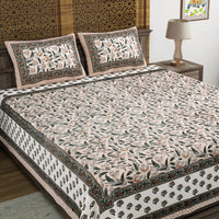 King Size Pure Cotton Hand Block Print Bedsheet Design 2