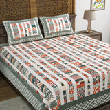 King Size Pure Cotton Hand Block Print Bedsheet Design 30