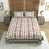 King Size Pure Cotton Hand Block Print Bedsheet Design 30