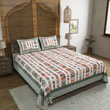 King Size Pure Cotton Hand Block Print Bedsheet Design 30