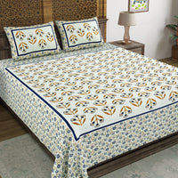 King Size Pure Cotton Hand Block Print Bedsheet Design 36