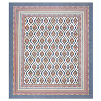 King Size Pure Cotton Hand Block Print Bedsheet Design 38