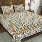 King Size Pure Cotton Hand Block Print Bedsheet Design 40