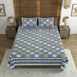King Size Pure Cotton Hand Block Print Bedsheet Design 42