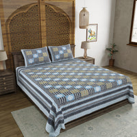 King Size Pure Cotton Hand Block Print Bedsheet Design 42