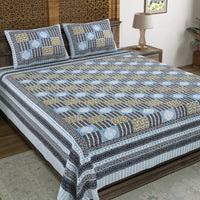 King Size Pure Cotton Hand Block Print Bedsheet Design 42
