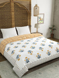 BLOCKS OF INDIA Hand Block Printed Cotton King Size Quilt (Design 46)