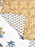 BLOCKS OF INDIA Hand Block Printed Cotton King Size Quilt (Design 46)