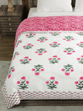 BLOCKS OF INDIA Hand Block Printed Cotton King Size Quilt (Design 47)