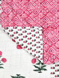 BLOCKS OF INDIA Hand Block Printed Cotton King Size Quilt (Design 47)