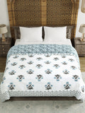 BLOCKS OF INDIA Hand Block Printed Cotton King Size Quilt (Design 48)