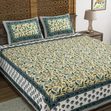 King Size Pure Cotton Hand Block Print Bedsheet Design 4