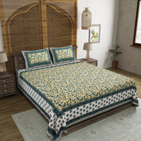 King Size Pure Cotton Hand Block Print Bedsheet Design 4