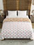 BLOCKS OF INDIA Hand Block Printed Cotton King Size Quilt (Design 54)