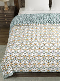 BLOCKS OF INDIA Hand Block Printed Cotton King Size Quilt (Design 55)