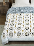 BLOCKS OF INDIA Hand Block Printed Cotton King Size Quilt (Design 56)