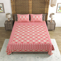 King Size Pure Cotton Hand Block Print Bedsheet Design 5