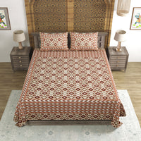 King Size Pure Cotton Hand Block Print Bedsheet Design 7