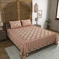 King Size Pure Cotton Hand Block Print Bedsheet Design 7