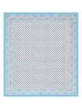 Hand Block Print Cotton King Size Bedsheet Blue Grey Buti