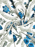 Hand Block Print Cotton King Size Bedsheet (Grey Rose)