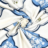 BLOCKS OF INDIA Hand Block Print Cotton King Size Bedsheet (Mughal Blue)