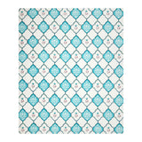 BLOCKS OF INDIA Hand Block Print Cotton King Size Bedsheet (Mughal Turq)