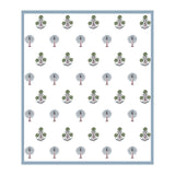 Hand Block Print Cotton King Size Bedsheet Open Grey Motif